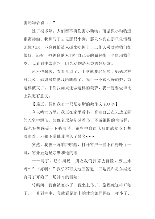 假如我有一只尼尔斯的鹅作文400字-1.docx