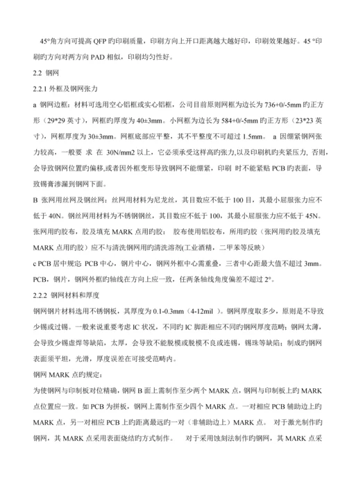 SMT印刷标准工艺涉及的辅料及硬件分析.docx