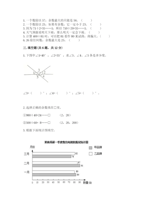 苏教版四年级上册数学期末测试卷精品（黄金题型）.docx