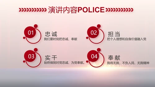 与党同心跟党奋斗公安警察动态PPT