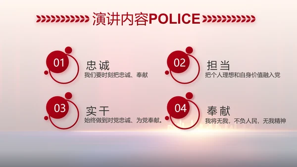 与党同心跟党奋斗公安警察动态PPT