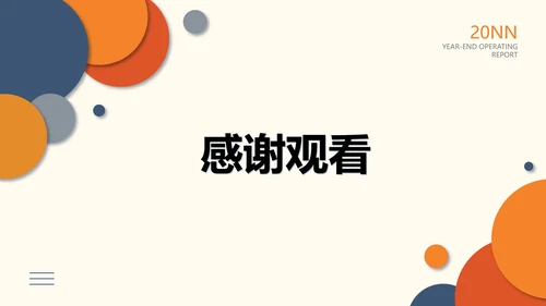 白色扁平风年终运营总结述职通用PPT模板