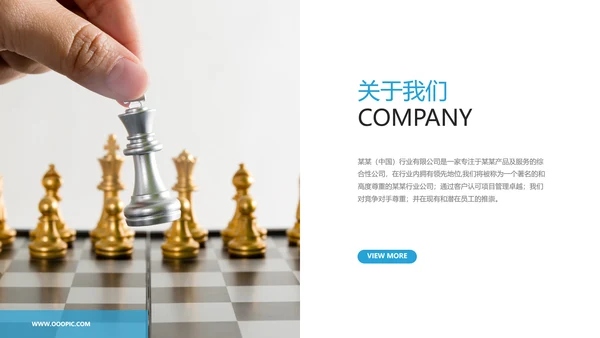 蓝色欧美风商务公司介绍企业宣传PPT模板