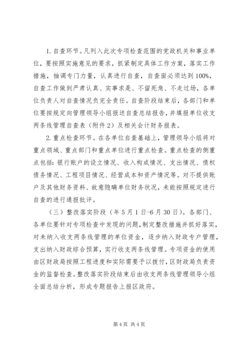 全区收支两条线管理意见.docx