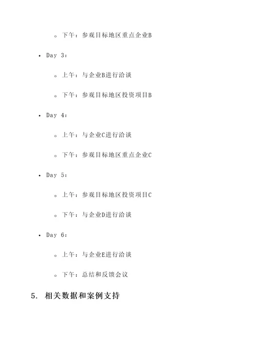 企业外出招商引资考察方案