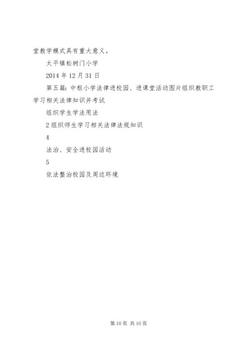 松树门小学法律进校园活动计划.docx