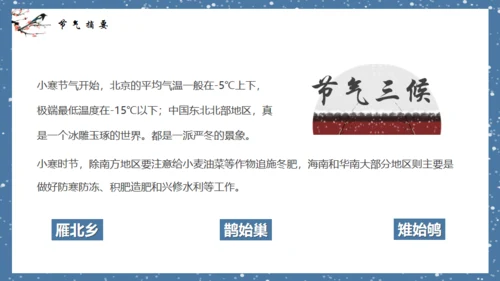 小寒时节通用PPT模板