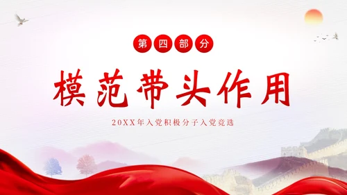 入党积极分子竞选发展对象竞选预备党员竞选PPT竞聘竞选