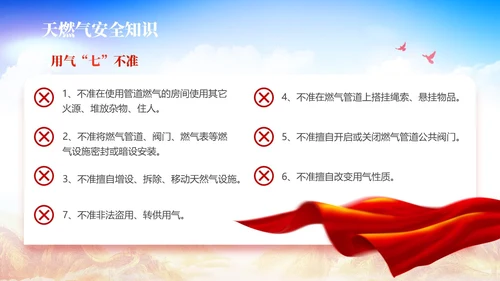 红色展板简约风燃气安全培训PPT课件