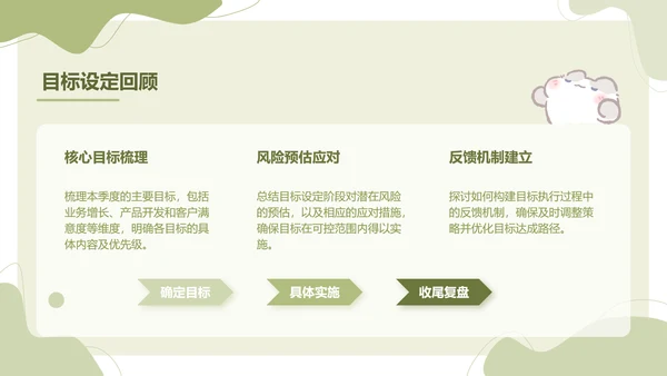 卜卜猫猫绿色卡通风工作总结ppt模版