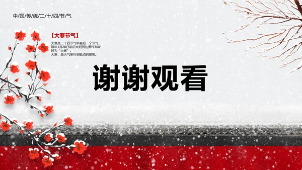 中国传统二十四节气大寒PPT教学课件