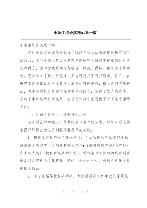 小学生综合实践心得十篇.docx