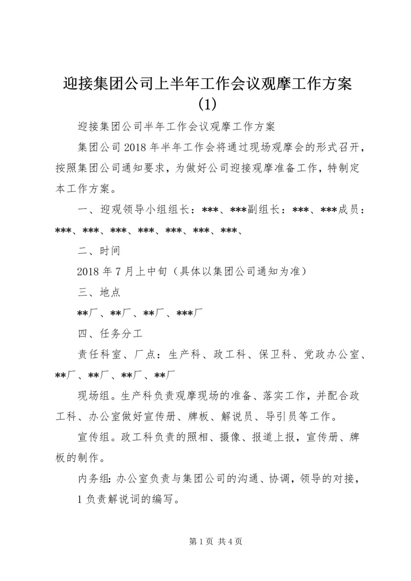 迎接集团公司上半年工作会议观摩工作方案(1).docx