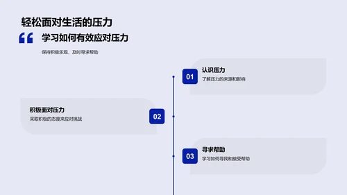 初中生活应对策略PPT模板