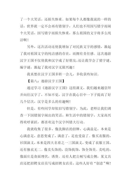 遨游汉字王国作文250字.docx