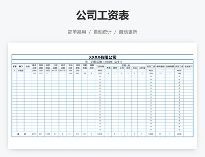 公司工资表