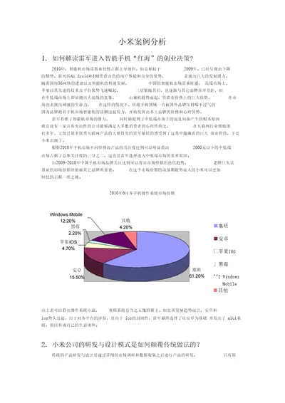 市场营销小米案例分析答案