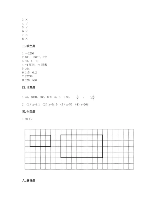 沪教版数学六年级下册期末检测试题（重点）.docx