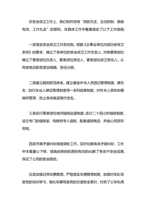 公司治安保卫工作总结.docx