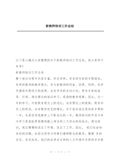 新教师培训工作总结.docx