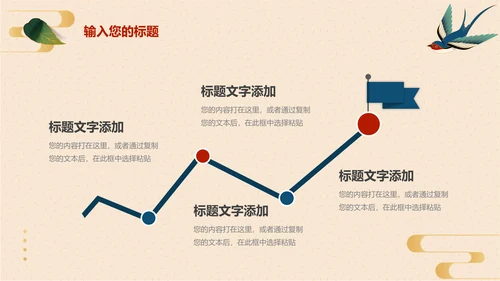 红色国风经典旅行介绍PPT模板