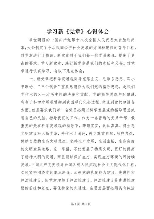 学习新《党章》心得体会 (5).docx