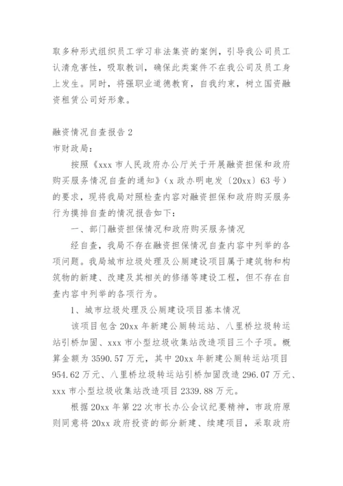 融资情况自查报告.docx