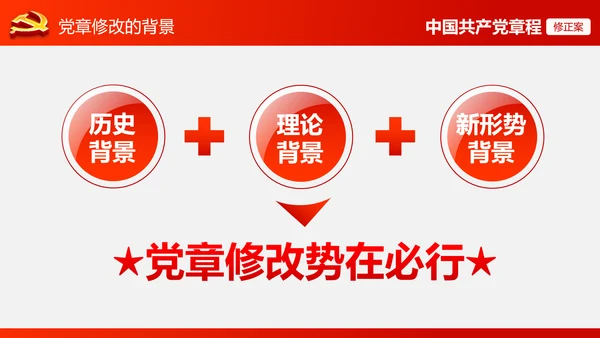 解读党的十九大党章修订修改内容PPT模板