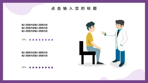 互联网风格医学医疗工作汇报PPT