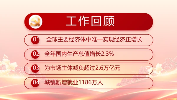 红色党政代表大会工作总结PPT模板