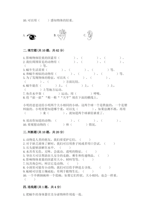 教科版一年级下册科学期末测试卷带答案（夺分金卷）.docx