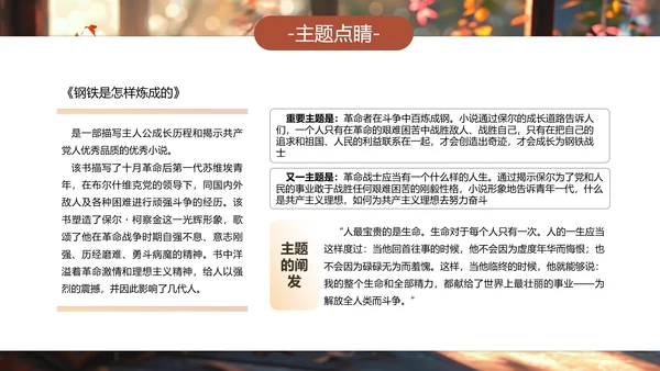 钢铁是怎样炼成的PPT模板
