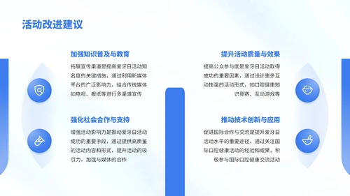 蓝白色简约风口腔健康知识宣传PPT