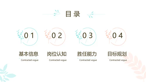 小清新学生简历面试自我介绍岗位竞聘演讲PPT