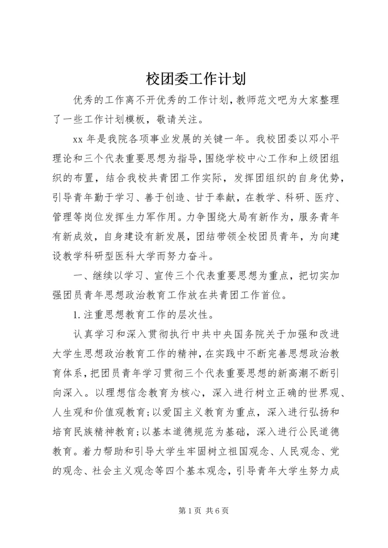 校团委工作计划 (4).docx