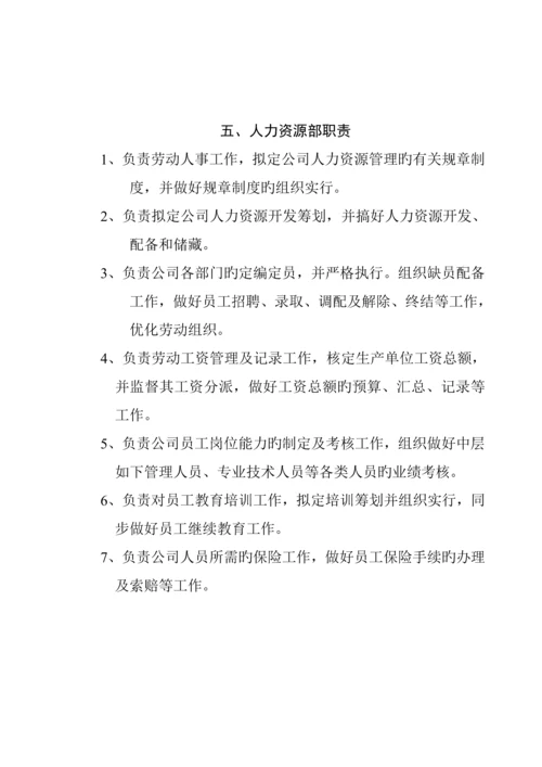 公司各部门职责与相关管理新版制度汇编.docx