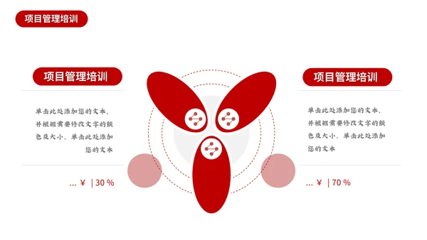 红色商务公司项目管理通用PPT模板