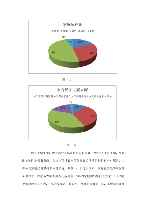 大学生家庭经济负担状况调研综合报告汇总.docx