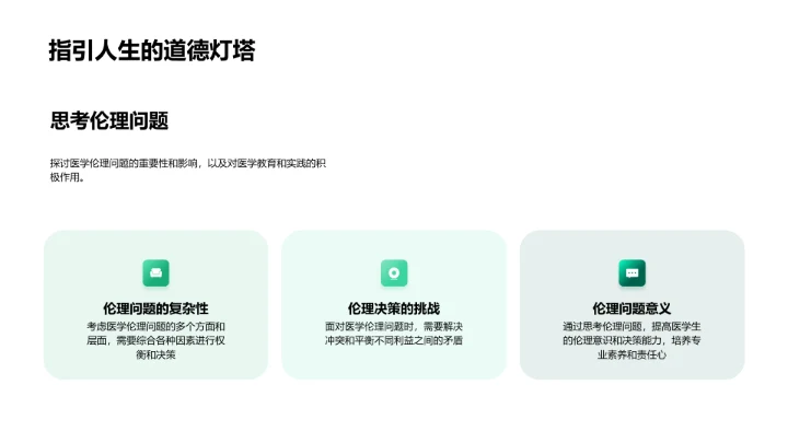 医学伦理授课讲座PPT模板