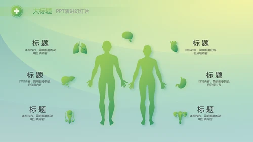 绿色大气医疗健康产业项目介绍动态PPT