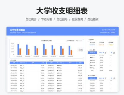 大学收支明细表