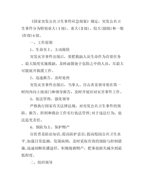 新冠疫情防控应急处理方案