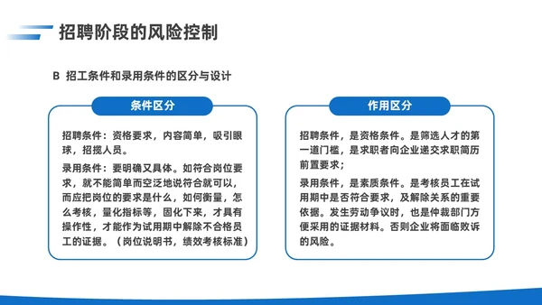 简约蓝色实拍风企业用工风险防范企业员工PPT课件