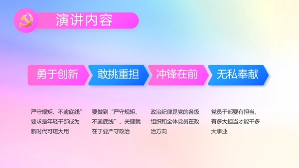 炫彩青春五四青年节共青团动态PPT