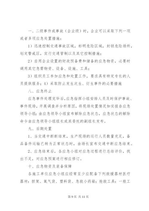 XX风电场重要生产场所着火应急预案.docx
