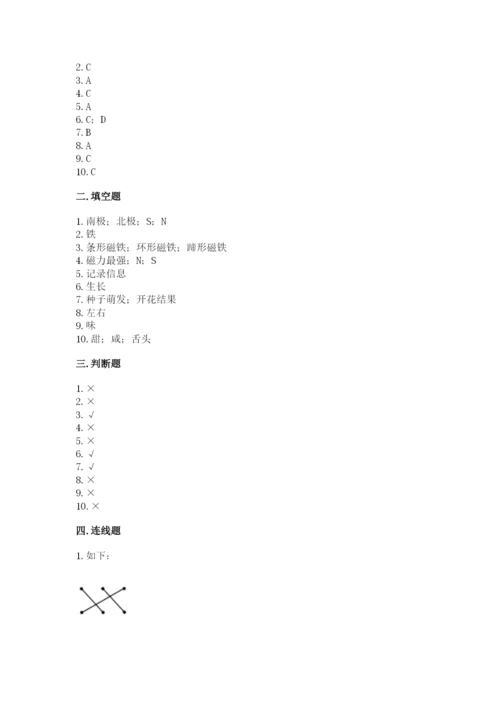 教科版二年级下册科学期末测试卷【考点梳理】.docx