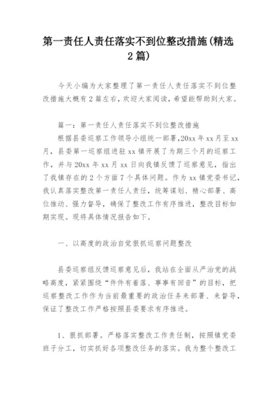 第一责任人责任落实不到位整改措施(精选2篇).docx