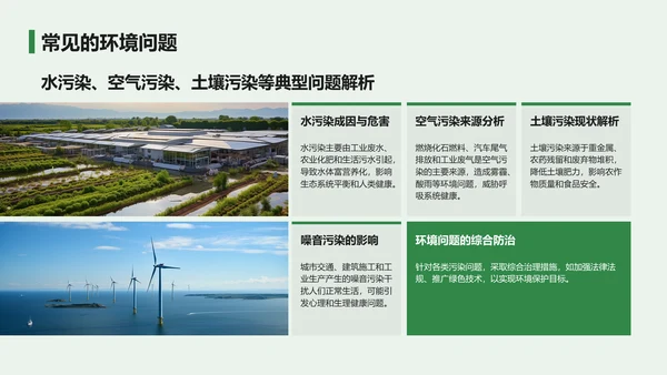 绿色小清新环保知识科普培训课件PPT模板