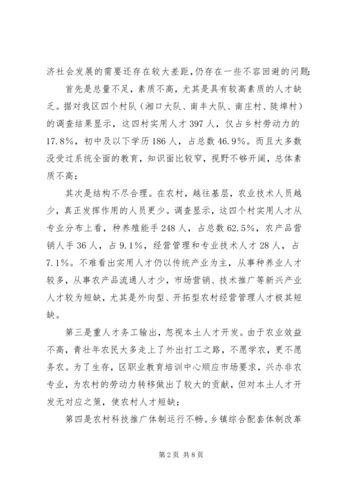 大力开发农村实用人才，助推社会主义新农村建设.docx