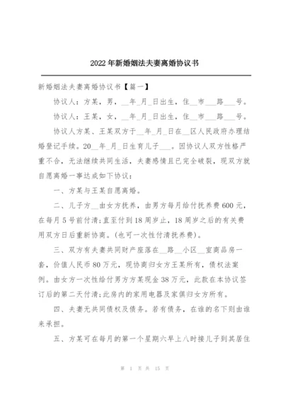 2022年新婚姻法夫妻离婚协议书.docx